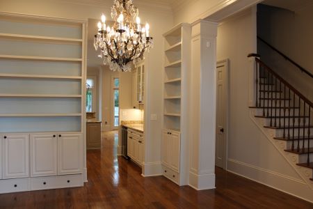 Gracious Formal Dining Room with Shelving